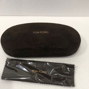 Tom Ford Dark Brown Glasses Case with Cloth
